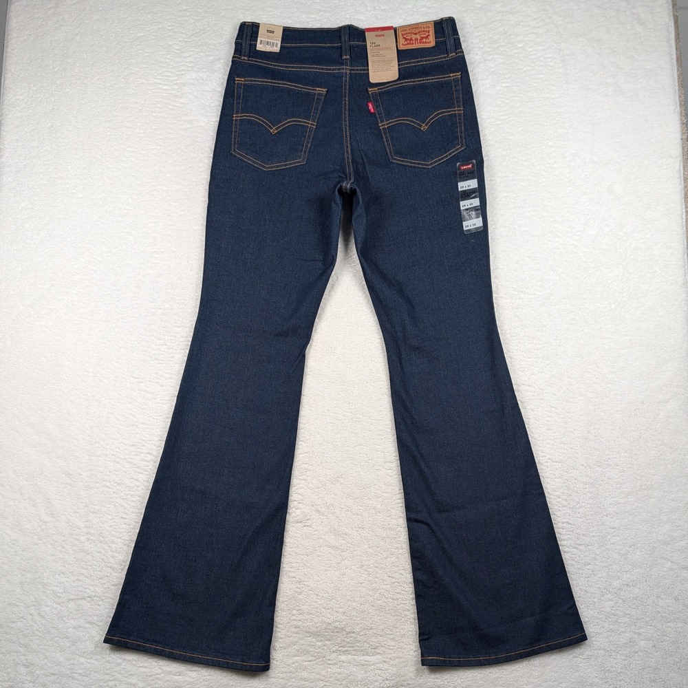 Levi's 726 Flare Jeans Womens 29x32 Dark Blue High Rise Stellar Stretch NEW - Picture 9 of 10